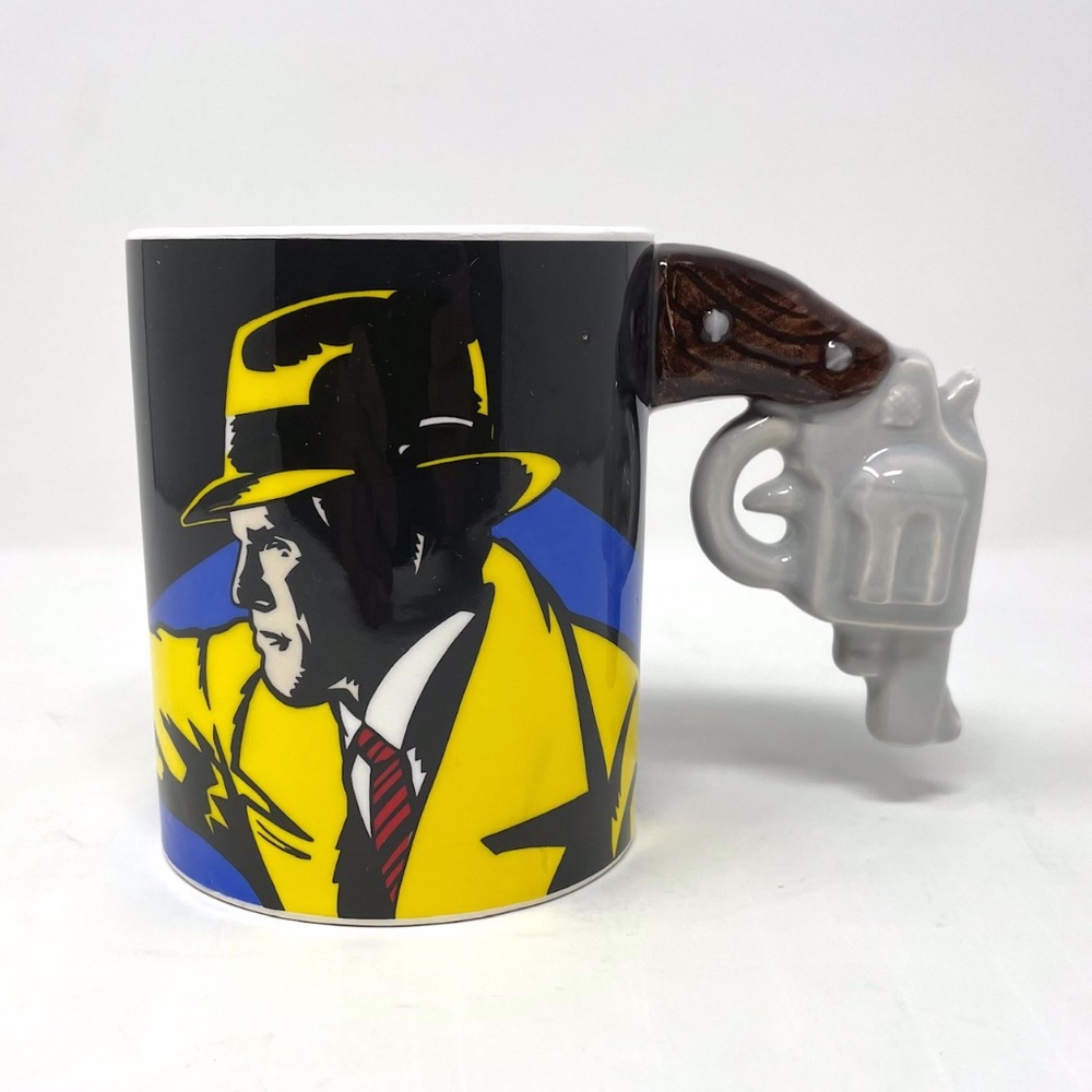 Applause Dick Tracy Mug Ceramic Pistol Handle Disney Collectable!